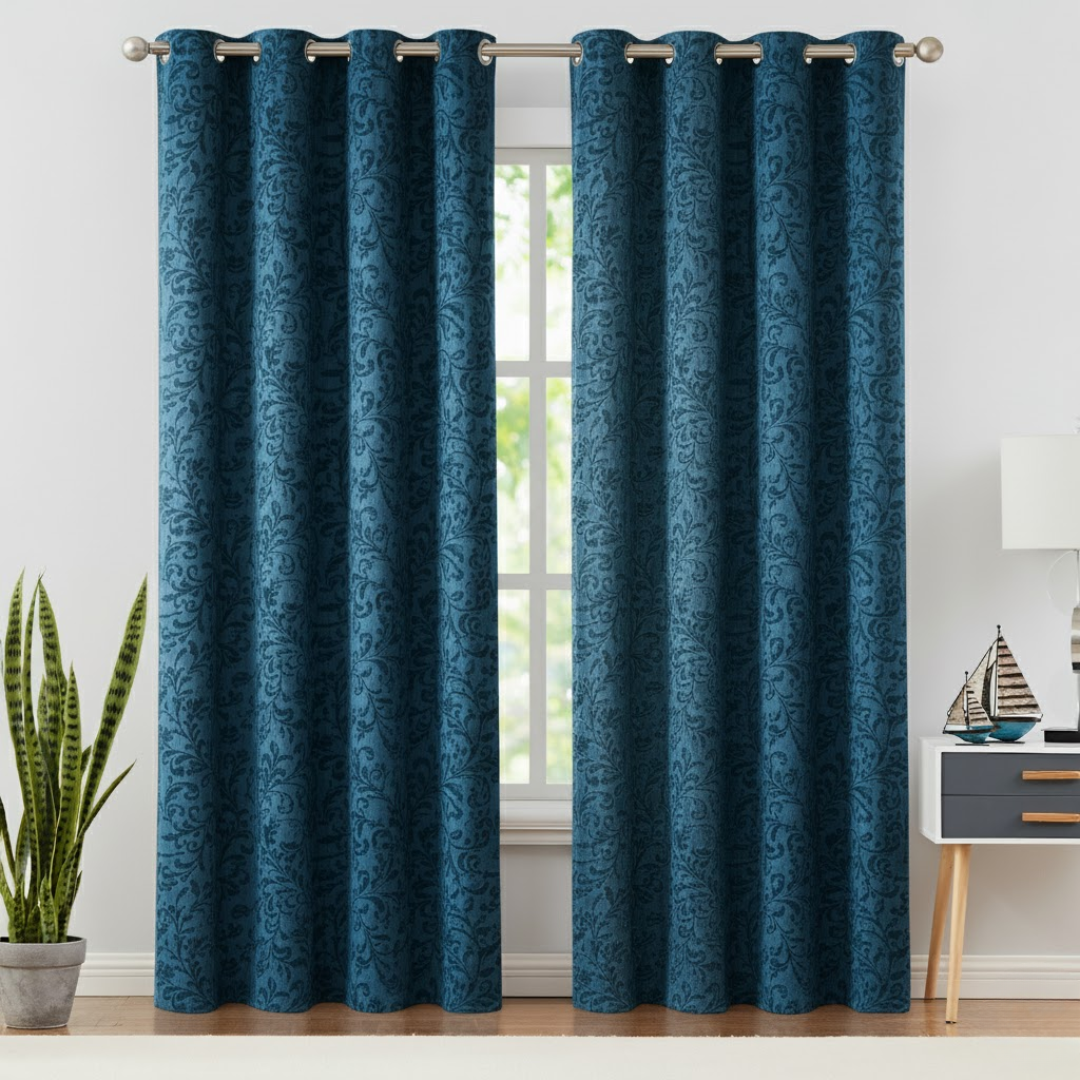 95 Inch Blackout Curtains Geometric Pattern