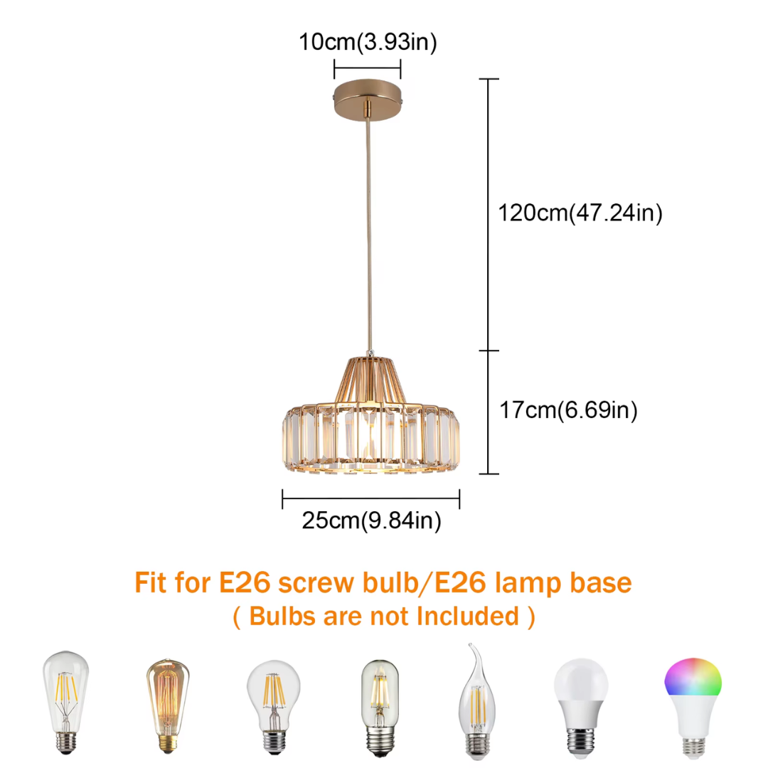 Golden Crystal Chandelier