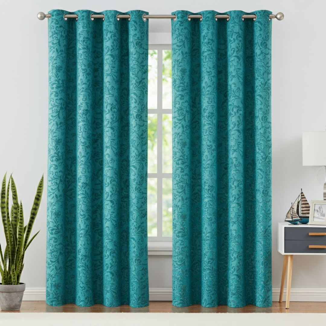 95 Inch Blackout Curtains Geometric Pattern