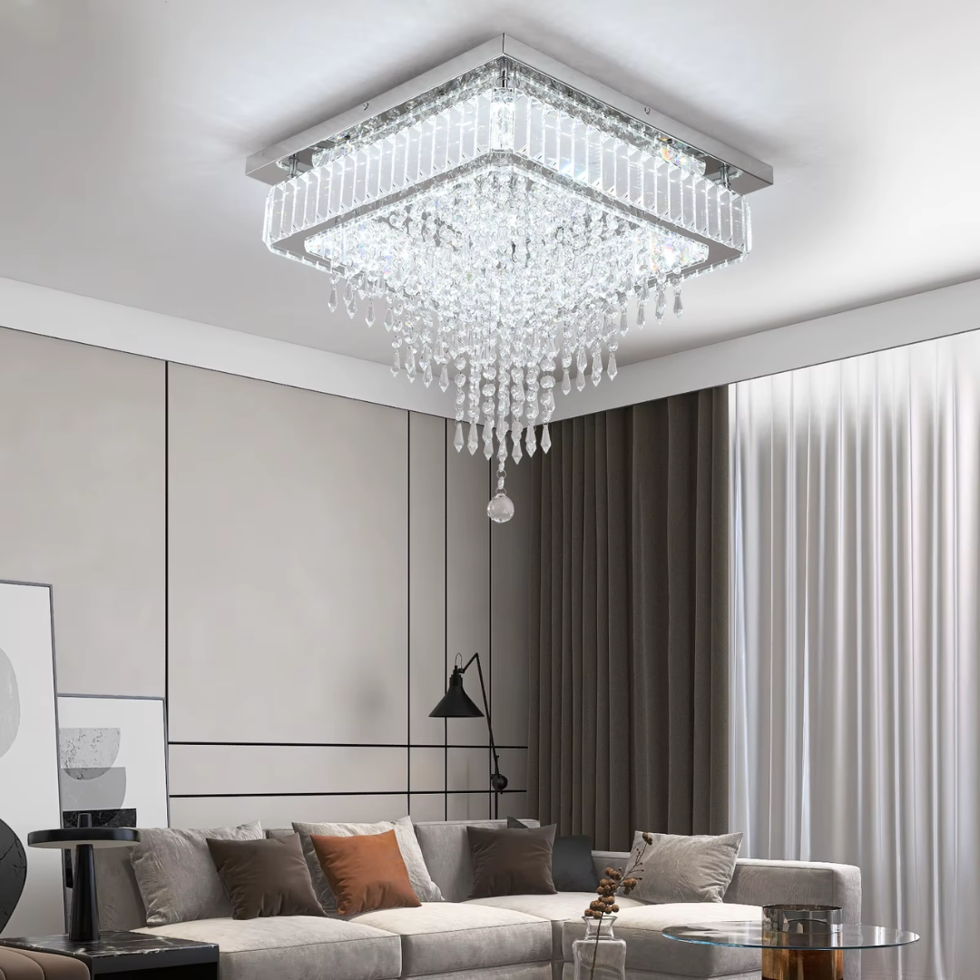Crystal Chandelier Ceiling Light Smart LED