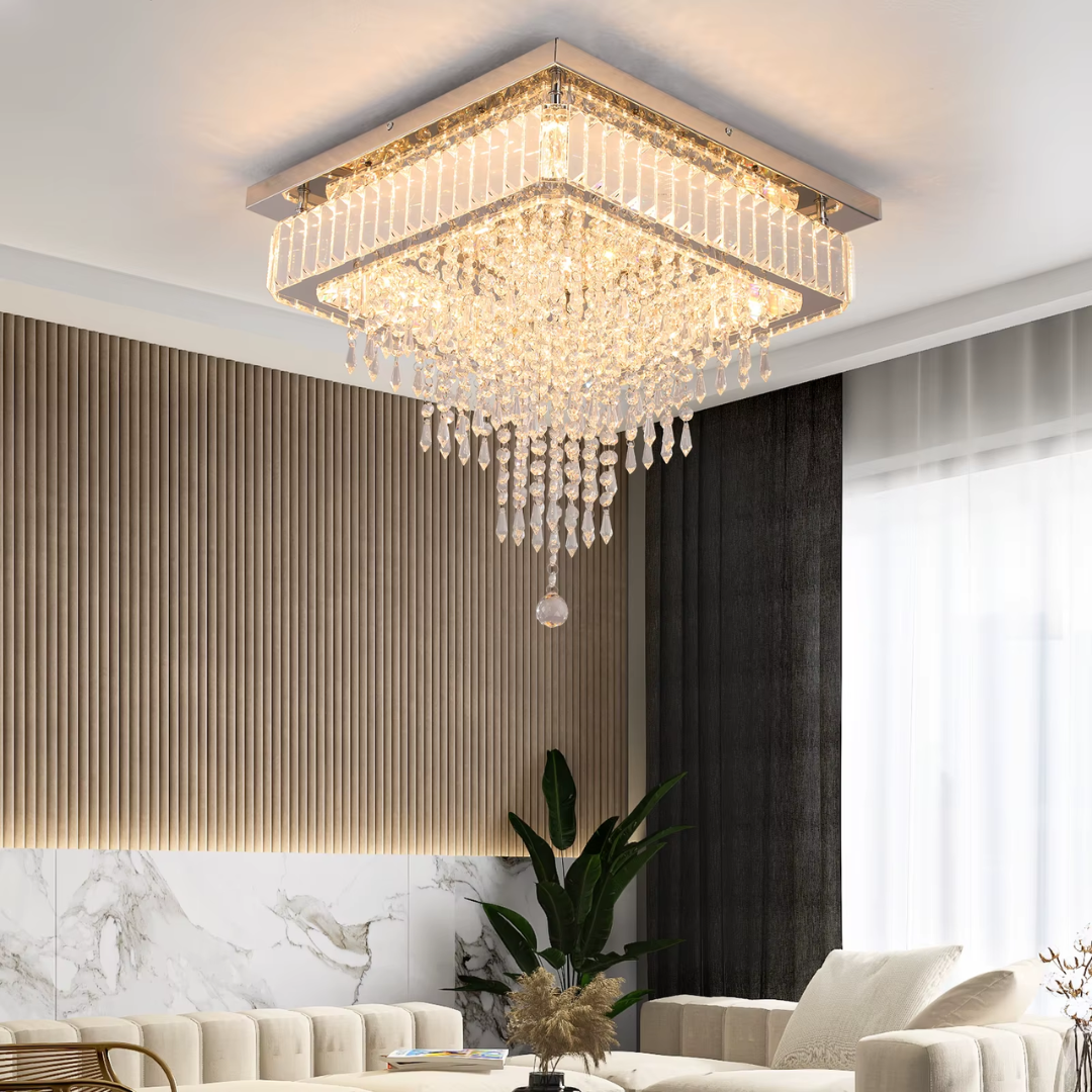 Crystal Chandelier Ceiling Light Smart LED