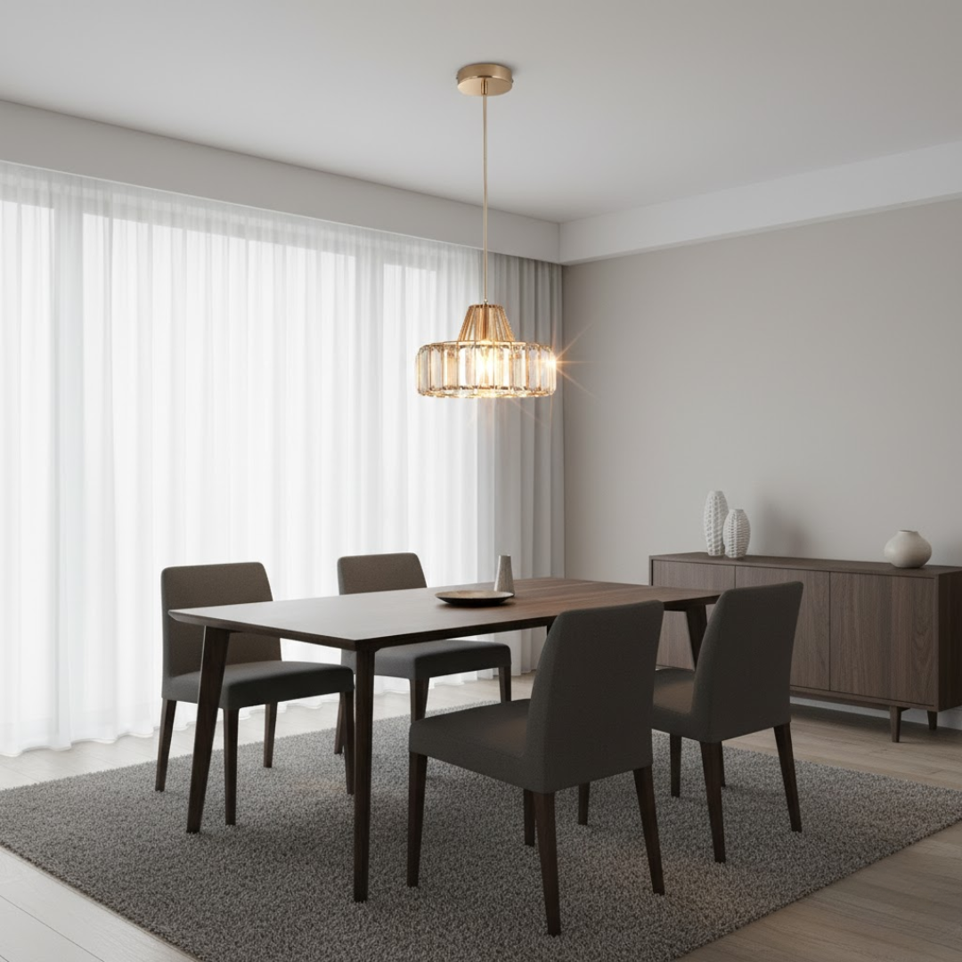 Golden Crystal Chandelier