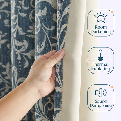 95 Inch Blackout Curtains Geometric Pattern