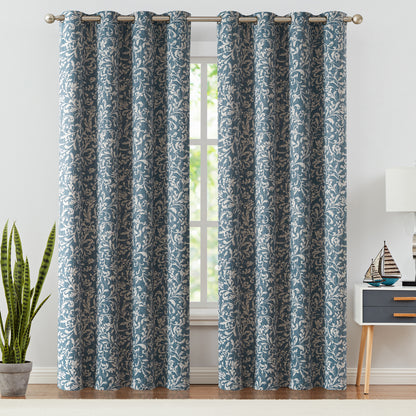 95 Inch Blackout Curtains Geometric Pattern