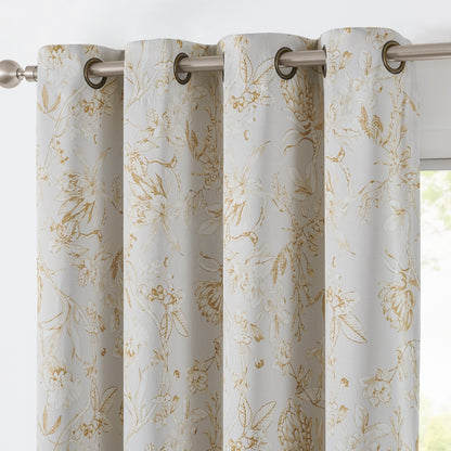 96 Inch Blackout Curtains Floral Pattern