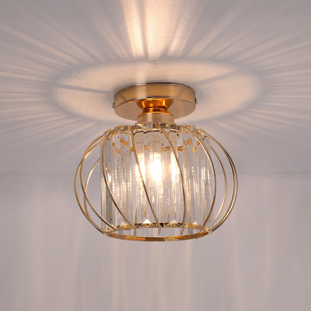 Luxury Gold Crystal Ceiling Light