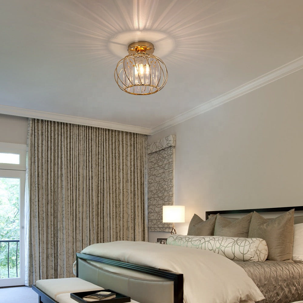 Luxury Gold Crystal Ceiling Light